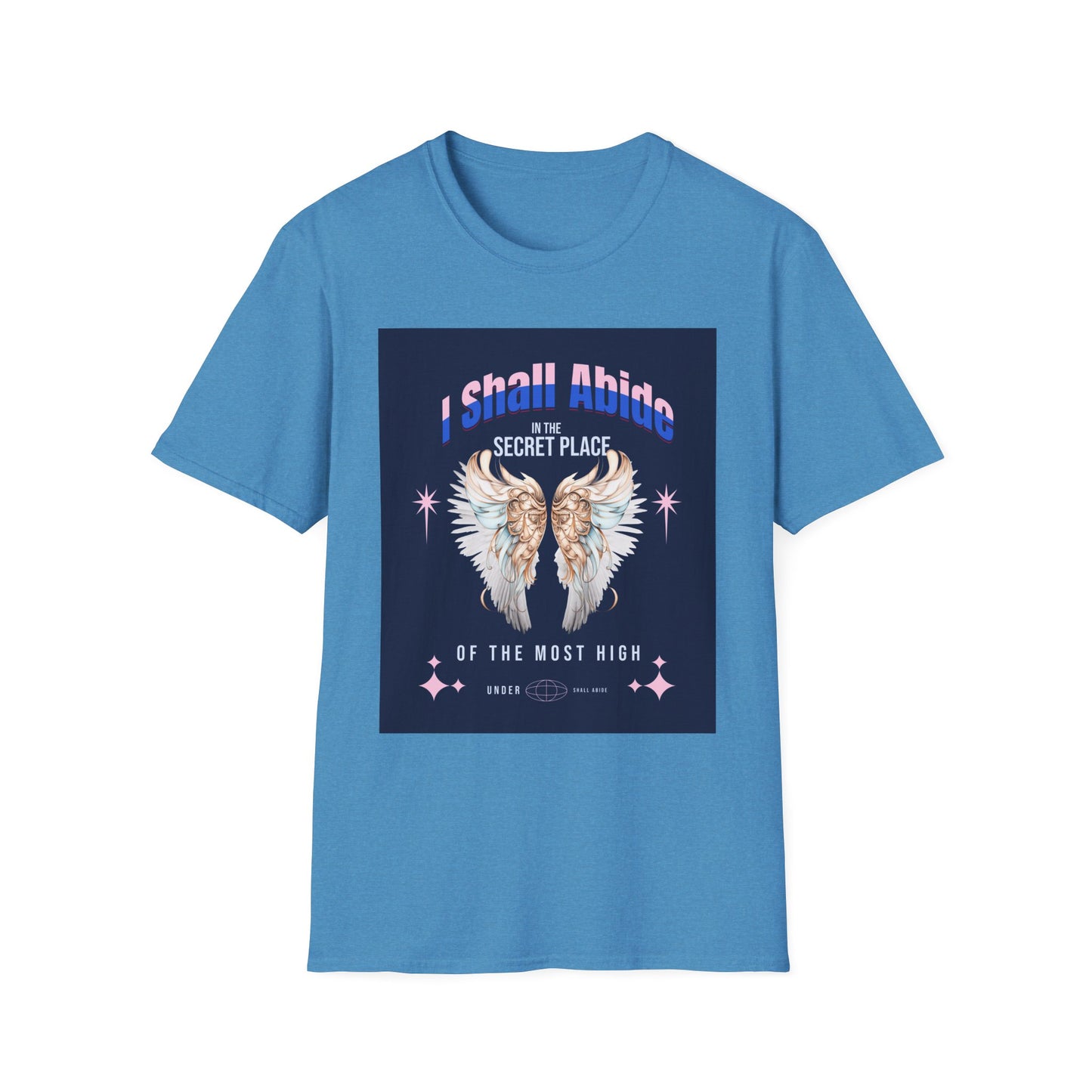 Psalm 91 Angel Wings Unisex Softstyle T-Shirt, Christian Religious Tee, Protection Shirt, Faith Apparel, Biblical Clothing