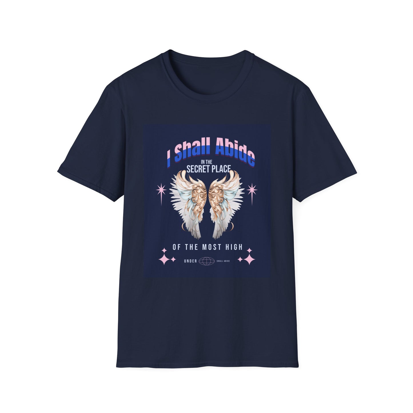 Psalm 91 Angel Wings Unisex Softstyle T-Shirt, Christian Religious Tee, Protection Shirt, Faith Apparel, Biblical Clothing