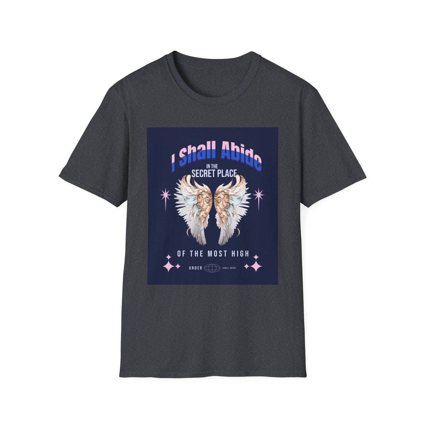 Psalm 91 Angel Wings Unisex Softstyle T-Shirt, Christian Religious Tee, Protection Shirt, Faith Apparel, Biblical Clothing