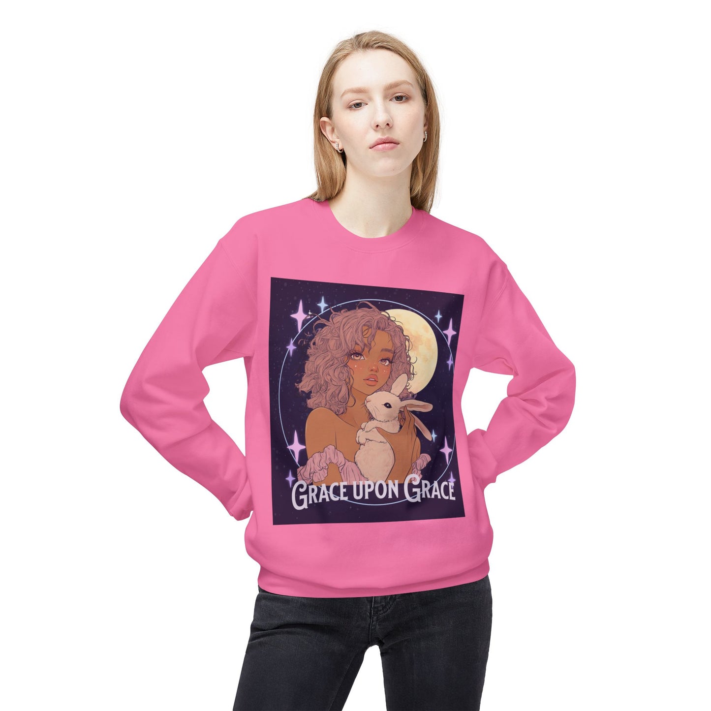 Grace Upon Grace Anime Girl Bunny Sweatshirt