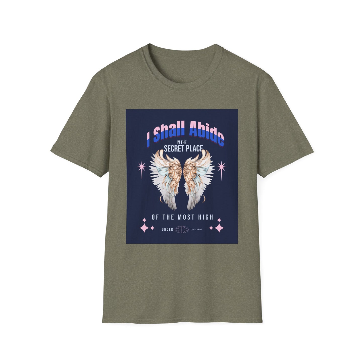 Psalm 91 Angel Wings Unisex Softstyle T-Shirt, Christian Religious Tee, Protection Shirt, Faith Apparel, Biblical Clothing